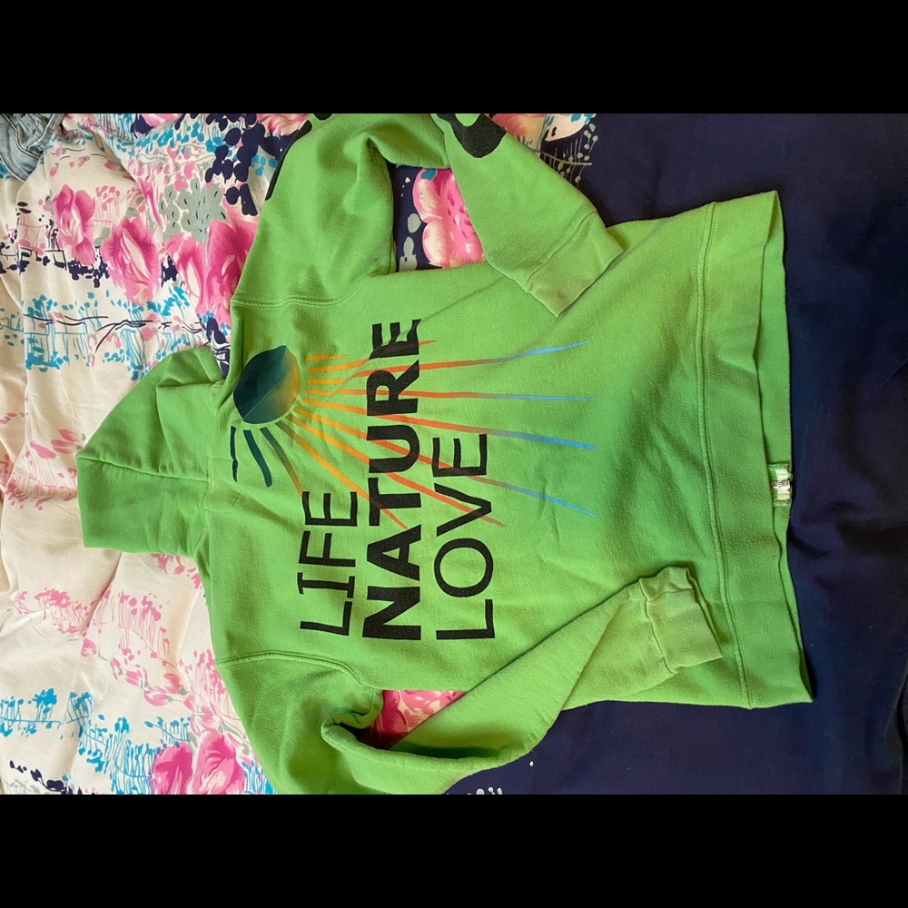 Bright green free city zip up